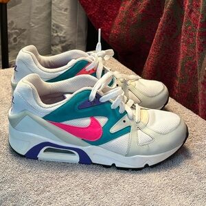 Nike air structure triax 91 white teal pink running shoes